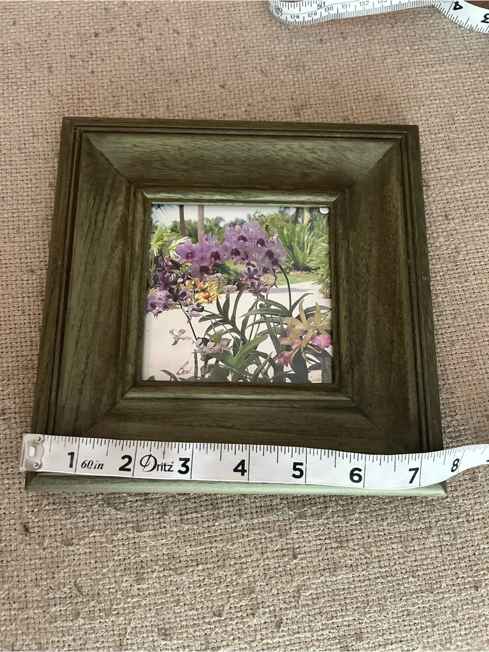 Green Wood Picture Frames Lot of 2 Home Decor Cottagecore Farmhouse Style Photo